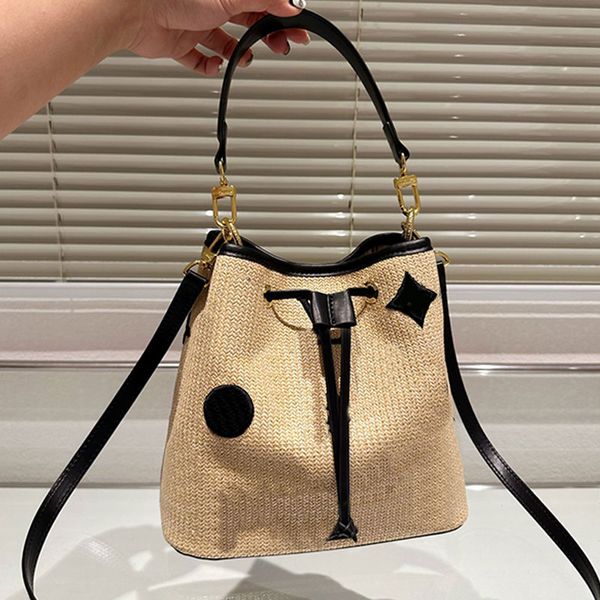 straw bucket bag women handbags fashion shoulder bags summer beach travel purse embroidered letter gold hardware removable strap cell phone
straw bucket bag women handbags fashion shoulder bags summer beach travel purse embroidered letter gold hardware removable strap cell phone
