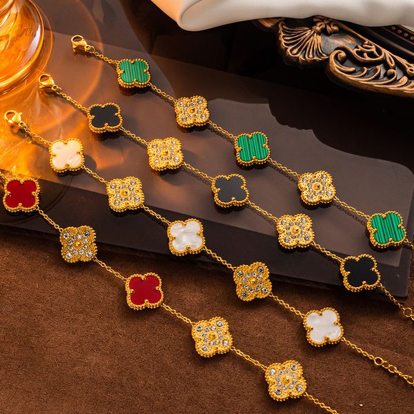 18k gold plated luxury designer charm bracelet four-leaf clover designer jewelry elegant mother-of-pearl bracelets for women jewelry no box, Golden;silver
18k gold plated luxury designer charm bracelet four-leaf clover designer jewelry elegant mother-of-pearl bracelets for women jewelry no box, Golden;silver