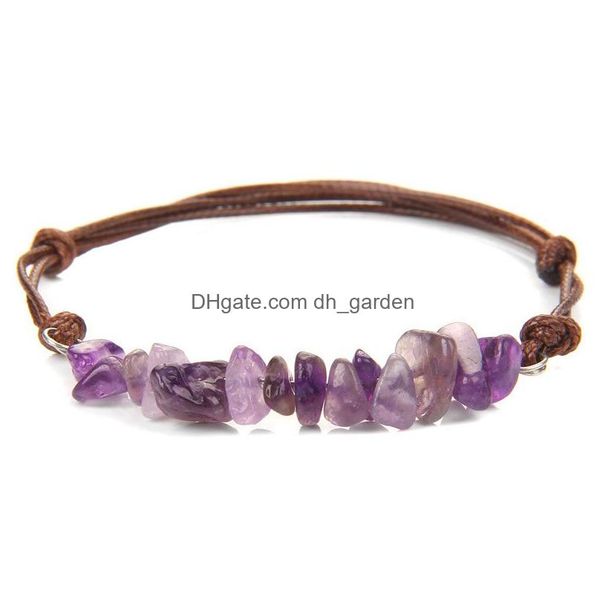 beaded natural gravel leather rope woven bracelet bohemian chakras stone beads drop delivery 202 dh, Black
beaded natural gravel leather rope woven bracelet bohemian chakras stone beads drop delivery 202 dh, Black