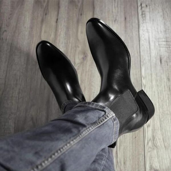 men chelse boots cow leather black harness slip on gentlemen winter punk style riding boots
men chelse boots cow leather black harness slip on gentlemen winter punk style riding boots