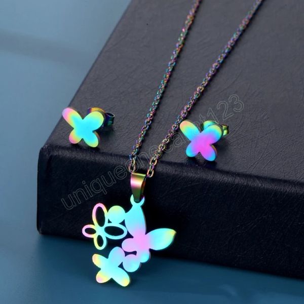 colorful butterfly pendant necklace for women new simple delicate stainless steel earrings mother's day necklace jewelry gifts, Silver
colorful butterfly pendant necklace for women new simple delicate stainless steel earrings mother's day necklace jewelry gifts, Silver
