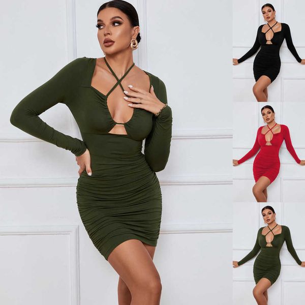 casual dresse 2023 women's hollow lacing waist slim fashion tight short skirt wrapped hip long sleeve women's dresses, Black;gray
casual dresse 2023 women's hollow lacing waist slim fashion tight short skirt wrapped hip long sleeve women's dresses, Black;gray