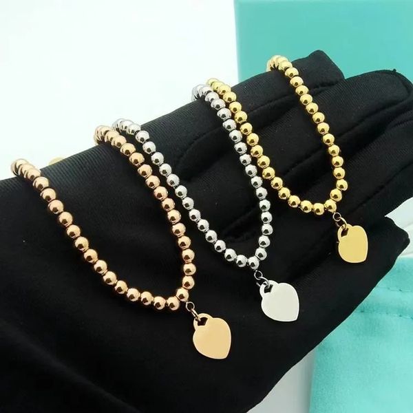 heart beaded bracelet women couple 925 silver strands chain gifts for girlfriend t love tag bracelets 4mm gold bead man women designer jewel, Black
heart beaded bracelet women couple 925 silver strands chain gifts for girlfriend t love tag bracelets 4mm gold bead man women designer jewel, Black