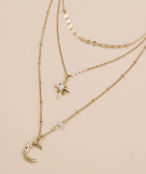 arrival european american fashion street style star moon necklace card neck multilayer copper necklaces jewelry accessories4981658, Silver
arrival european american fashion street style star moon necklace card neck multilayer copper necklaces jewelry accessories4981658, Silver