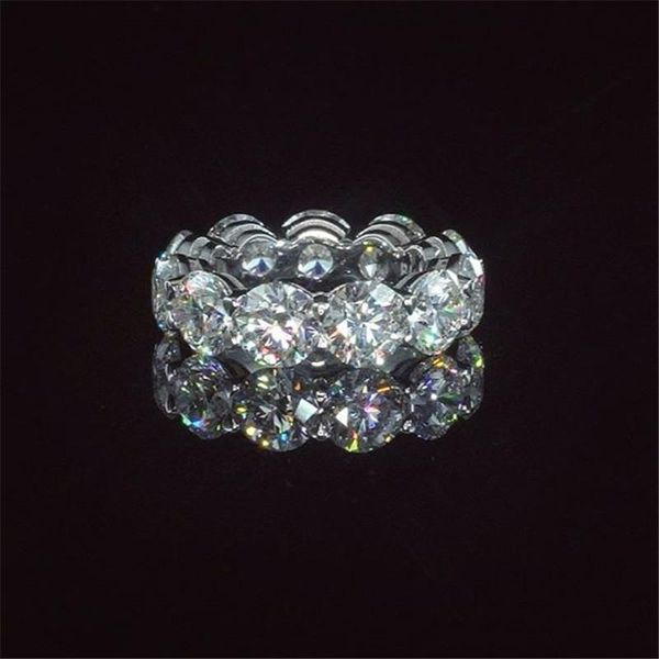 eternity round cut 4mm/6mm lab diamond promise ring 925 sterling silver engagement wedding band rings for women bridal jewelry, Slivery;golden
eternity round cut 4mm/6mm lab diamond promise ring 925 sterling silver engagement wedding band rings for women bridal jewelry, Slivery;golden
