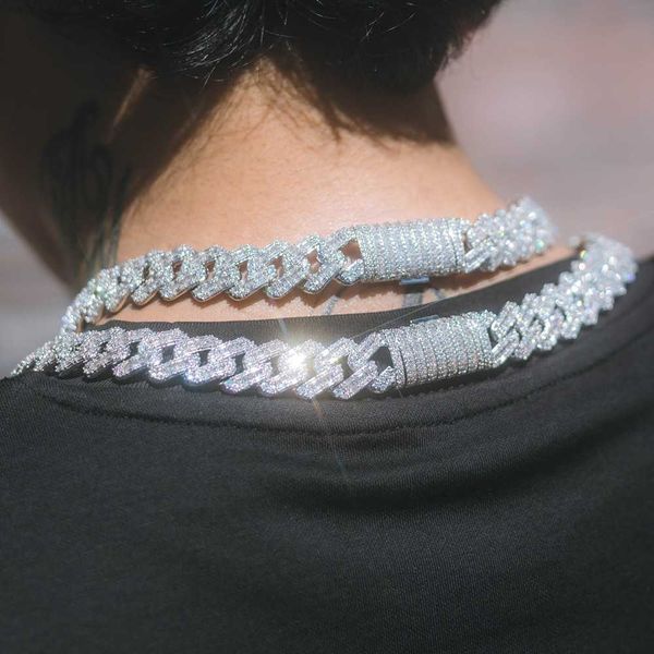 925 sterling silver prong setting 15mm baguette diamond hip hop iced cuban link moissanite chain
925 sterling silver prong setting 15mm baguette diamond hip hop iced cuban link moissanite chain