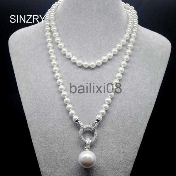 pendant necklaces sinzry exquisite jewelry aaa cubic zircon simulated pearl pendant long sweater neckles korean party jewelry cessory j23062, Silver
pendant necklaces sinzry exquisite jewelry aaa cubic zircon simulated pearl pendant long sweater neckles korean party jewelry cessory j23062, Silver
