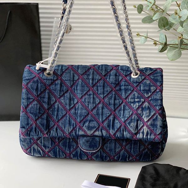 large volume vintage ladies denim designer bag double quilted silver hardware for outdoor travel crossbody shoulder luxury handbag longchamm
large volume vintage ladies denim designer bag double quilted silver hardware for outdoor travel crossbody shoulder luxury handbag longchamm