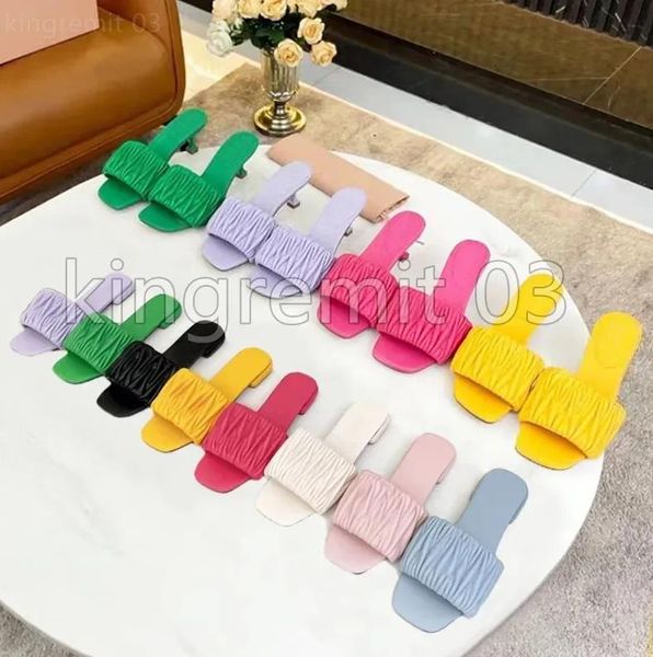 designer slippers matelasse slides womens nappa leather sandalsnew ruffled square sandals multicolor open toe ladies flat sandal, Black
designer slippers matelasse slides womens nappa leather sandalsnew ruffled square sandals multicolor open toe ladies flat sandal, Black