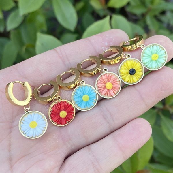 fashion multicolor small flower drop earrings for women fashion stainless steel earrings personality jewelry gift, Silver
fashion multicolor small flower drop earrings for women fashion stainless steel earrings personality jewelry gift, Silver