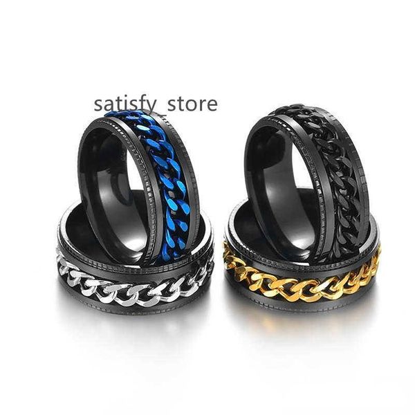 wholesale stainless steel spin rotate chain ring relieve pressure gold chains mens rings will and sandy fashion jewelry, Silver
wholesale stainless steel spin rotate chain ring relieve pressure gold chains mens rings will and sandy fashion jewelry, Silver