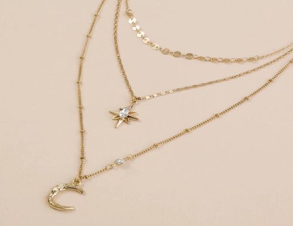 arrival european american fashion street style star moon necklace card neck multilayer copper necklaces jewelry accessories1091180, Silver
arrival european american fashion street style star moon necklace card neck multilayer copper necklaces jewelry accessories1091180, Silver