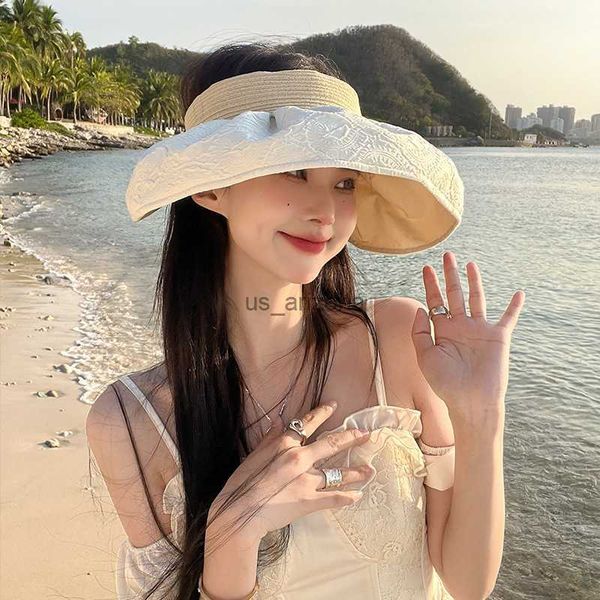 double-faced empty sun visor cap for women anti-uv wide brim sun beach cap women sun protection travel summer ladies cap l230620, Blue;gray
double-faced empty sun visor cap for women anti-uv wide brim sun beach cap women sun protection travel summer ladies cap l230620, Blue;gray