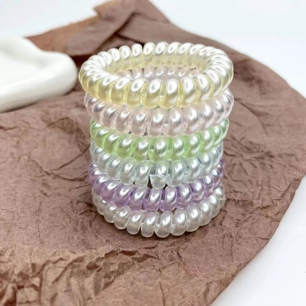 telephone wire hair loop,pearlescent bracelet high elasticity hair rope, no marks,no damage hair pulling, women's hair tying rope thick
telephone wire hair loop,pearlescent bracelet high elasticity hair rope, no marks,no damage hair pulling, women's hair tying rope thick
