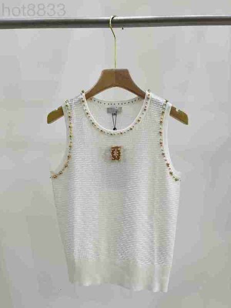 women's t-shirt designer brand same style 2023 new summer o neck sleeveless fashion milan runway jw4i, White
women's t-shirt designer brand same style 2023 new summer o neck sleeveless fashion milan runway jw4i, White