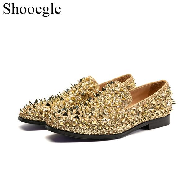 gold bling bling spiked shoes men round toe rivet studded sequined flat shoes for man slip on party shoes male gold sliver shoes, Black
gold bling bling spiked shoes men round toe rivet studded sequined flat shoes for man slip on party shoes male gold sliver shoes, Black