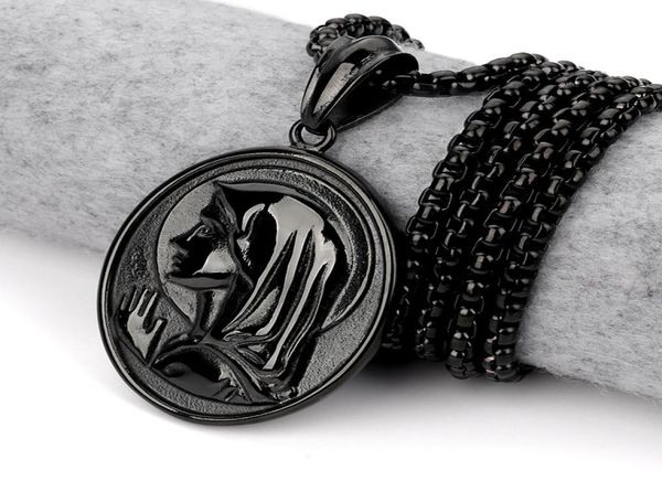 fashion men necklaces blessed virgin mary pendant black stainless steel jewelry hip hop chain punk micro rock rap necklace8050269, Silver
fashion men necklaces blessed virgin mary pendant black stainless steel jewelry hip hop chain punk micro rock rap necklace8050269, Silver