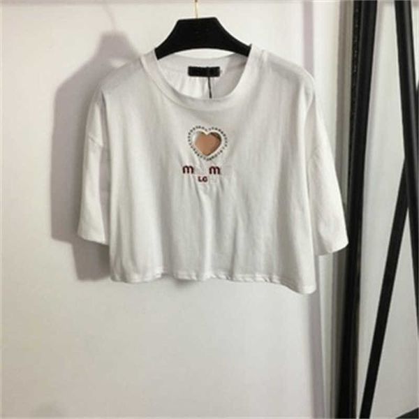 designer t shirt womens clothing pure cotton fabric love embroidery hollow ironing drill loose round neck short-sleeved t-shirt designers, White
designer t shirt womens clothing pure cotton fabric love embroidery hollow ironing drill loose round neck short-sleeved t-shirt designers, White
