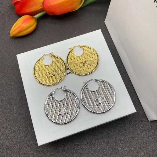 new designed triomphe arch shiny gold coin earrings in brass women silver ear hoops designer jewelry ce line90119, Golden;silver
new designed triomphe arch shiny gold coin earrings in brass women silver ear hoops designer jewelry ce line90119, Golden;silver