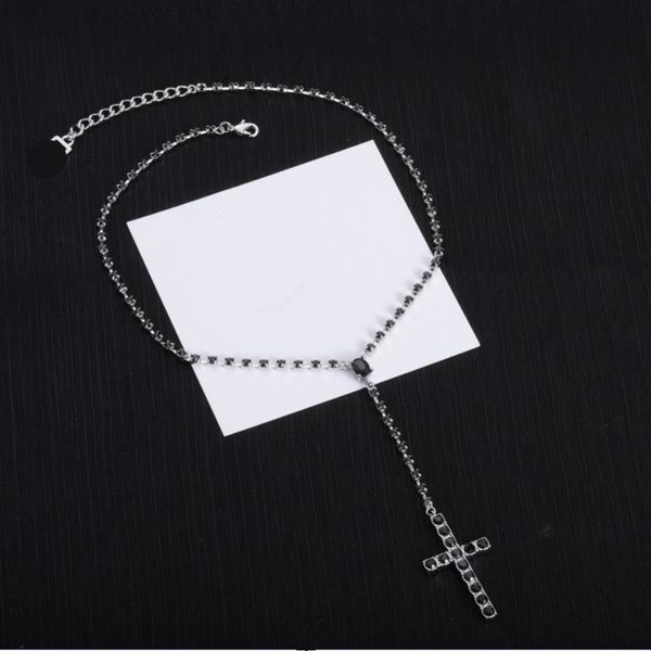 pendant necklaces european and american popular jewelry designer black diamond cross necklace, Silver
pendant necklaces european and american popular jewelry designer black diamond cross necklace, Silver