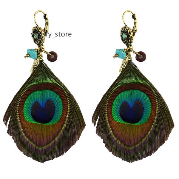 bohemian handmade green peacock tail feather drop dangle earrings, Golden;silver
bohemian handmade green peacock tail feather drop dangle earrings, Golden;silver