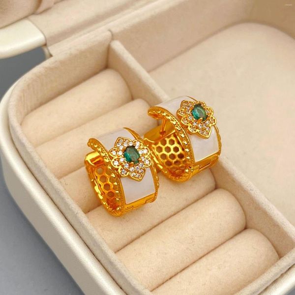 dangle earrings vintage luxury small white pearl emerald onyx lace circle piercing designer hollow golden hoop for women high quality, Silver
dangle earrings vintage luxury small white pearl emerald onyx lace circle piercing designer hollow golden hoop for women high quality, Silver