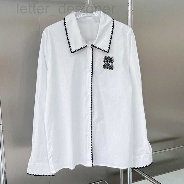 women's blouses & shirts designer 2023 new high edition luxury fashion classic contrast color studded diamond shirt loose casual versat, White
women's blouses & shirts designer 2023 new high edition luxury fashion classic contrast color studded diamond shirt loose casual versat, White