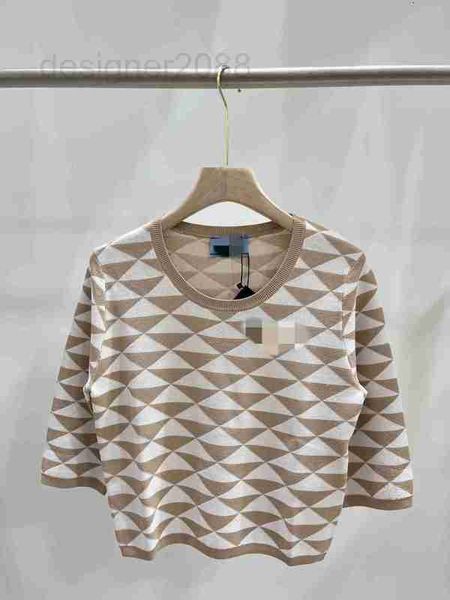 women's knits & tees designer 2023 spring summer milan runway sweaters o neck 3/4 sleeve sweater high end jacquard pullover h8cs, White
women's knits & tees designer 2023 spring summer milan runway sweaters o neck 3/4 sleeve sweater high end jacquard pullover h8cs, White