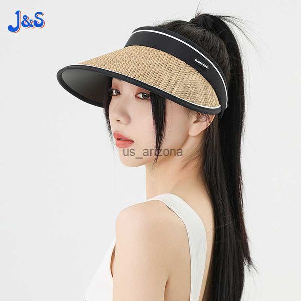j s women summer outdoor sun protective cap empty cap visor for travel uv upf straw hats for sports l230620, Blue;gray
j s women summer outdoor sun protective cap empty cap visor for travel uv upf straw hats for sports l230620, Blue;gray