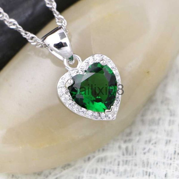 pendant necklaces heart pendant neckle green cubic zirconia 925 silver jewelry for women j230620
pendant necklaces heart pendant neckle green cubic zirconia 925 silver jewelry for women j230620