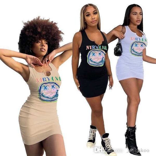 summer woman slim skirt tank dress smiling face printed fashion front and back stamping elastic dresses, Black;gray
summer woman slim skirt tank dress smiling face printed fashion front and back stamping elastic dresses, Black;gray