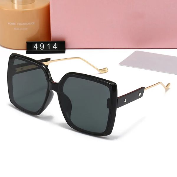 

side letters polarized designer sunglasses fashion 4914 pink womens men sun glasses traveling sunproof adumbral beach sunglass miu, White;black