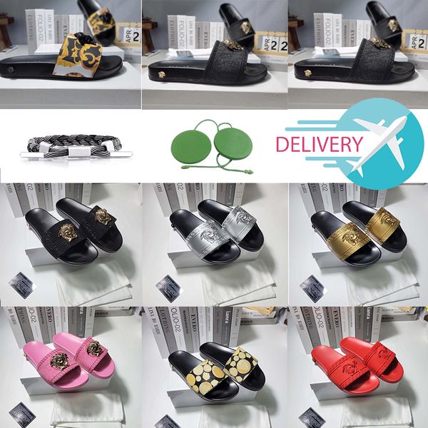 with box luxury designer sandal medusas dimension slides rubber slide palazzos medusas hand baroccos biggie three-dimensional men women slip, Black
with box luxury designer sandal medusas dimension slides rubber slide palazzos medusas hand baroccos biggie three-dimensional men women slip, Black