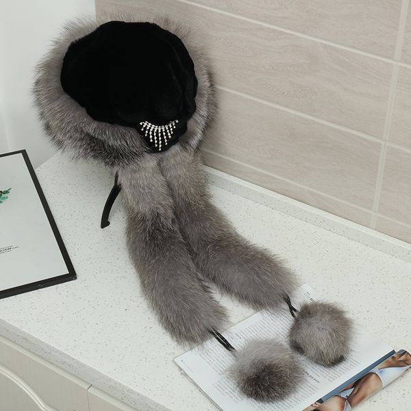 womens real fox fur +rabbit fur hat knitted cap beanie warm scarf collor w fox fur brim, Blue;gray
womens real fox fur +rabbit fur hat knitted cap beanie warm scarf collor w fox fur brim, Blue;gray