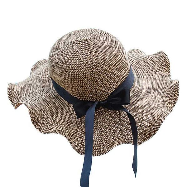 korean edition ladys straw hat with black belt wave brim sun hat big brim beach sun hat l230620, Blue;gray
korean edition ladys straw hat with black belt wave brim sun hat big brim beach sun hat l230620, Blue;gray