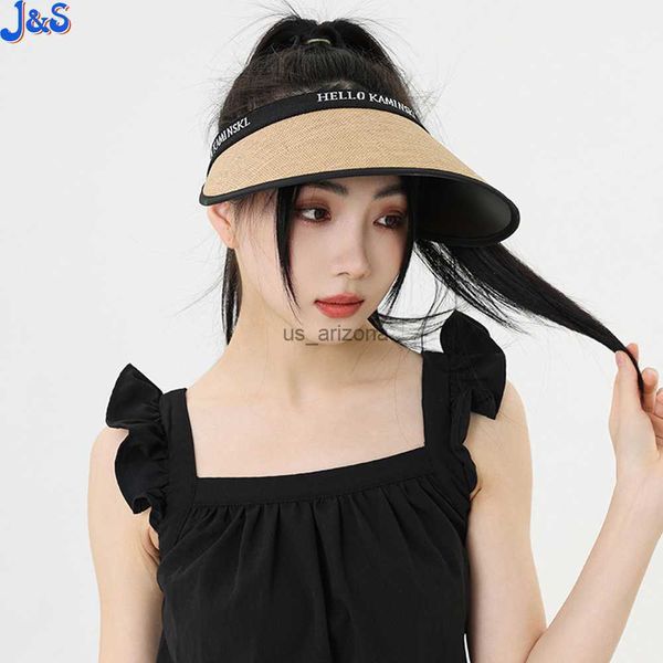 j s women summer outdoor sun protective straw hat visor cap for travel uv upf sun straw hats for women l230620, Blue;gray
j s women summer outdoor sun protective straw hat visor cap for travel uv upf sun straw hats for women l230620, Blue;gray