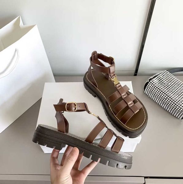 clea chunky sandals designer triomphe gladiator sandal women leather fishman adjustable buckle strap slides slippers size 35-40, Black
clea chunky sandals designer triomphe gladiator sandal women leather fishman adjustable buckle strap slides slippers size 35-40, Black