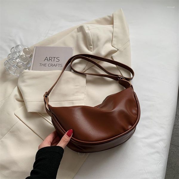 shoulder bags half moon small pu leather zipper crossbody for women solid color handbags trends tote bag
shoulder bags half moon small pu leather zipper crossbody for women solid color handbags trends tote bag