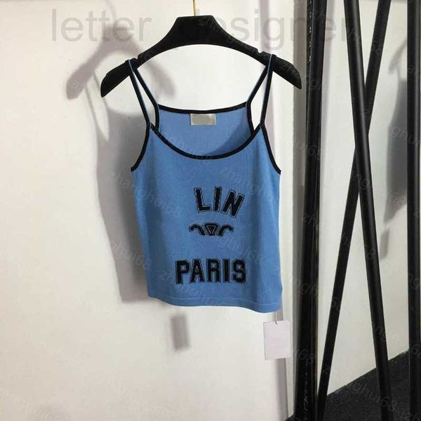 women's knits & tees designer 23ss womens womens clothing round neck chest letter-printed knitted camisole clothes 21gm, White
women's knits & tees designer 23ss womens womens clothing round neck chest letter-printed knitted camisole clothes 21gm, White