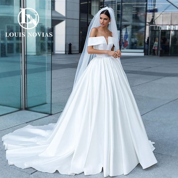 ball gown princess wedding dress 2023 simple satin boat neck pleats modern dresses for special occasions vestidos de novia, White
ball gown princess wedding dress 2023 simple satin boat neck pleats modern dresses for special occasions vestidos de novia, White