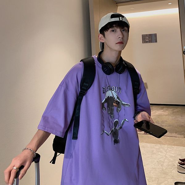 loose oversized purple t shirts for men solid breathable quck dry crewneck oversize summer crew neck summer tee with puppet graphics hip po, White;black
loose oversized purple t shirts for men solid breathable quck dry crewneck oversize summer crew neck summer tee with puppet graphics hip po, White;black