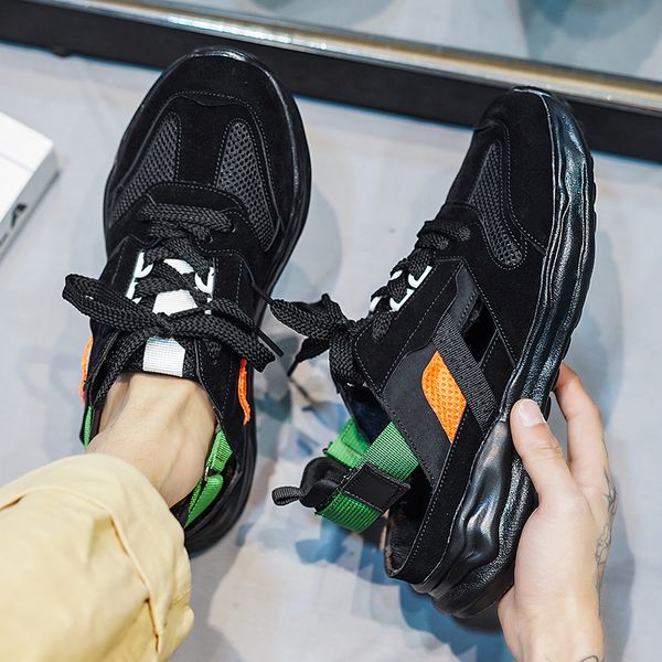 black white height increasing sneakers new cover the toe sandals summer mesh breathable trainers thick sole damping casual shoes
black white height increasing sneakers new cover the toe sandals summer mesh breathable trainers thick sole damping casual shoes
