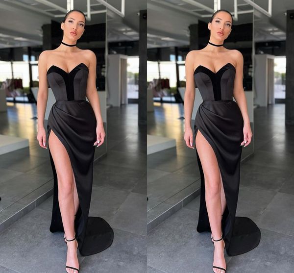 plus size sheath prom dresses long for women sweetheart floor length draped pleats satin formal occasions pageant dress evening party birthd, Black
plus size sheath prom dresses long for women sweetheart floor length draped pleats satin formal occasions pageant dress evening party birthd, Black