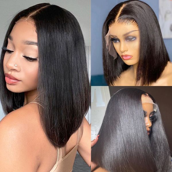 short bone straight bob wig hd lace front human hair wigs brazilian 5x5 lace closure wig 250% density human hair wig, Black;brown
short bone straight bob wig hd lace front human hair wigs brazilian 5x5 lace closure wig 250% density human hair wig, Black;brown