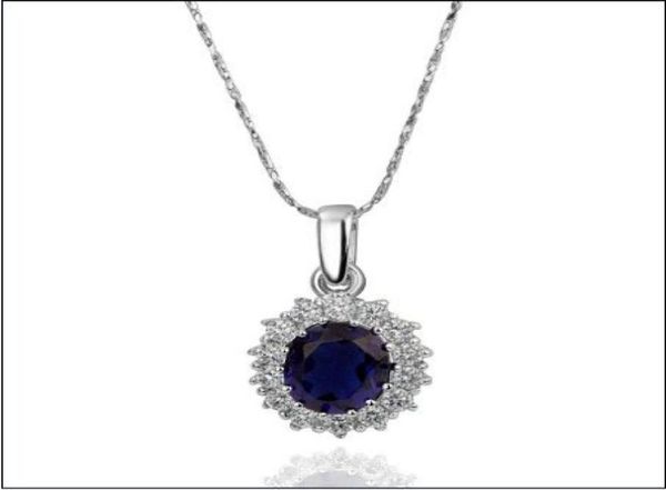 new platinum blue gemstone necklace 18k rgp highend fashion jewelry 10piecelot6373062, Silver
new platinum blue gemstone necklace 18k rgp highend fashion jewelry 10piecelot6373062, Silver