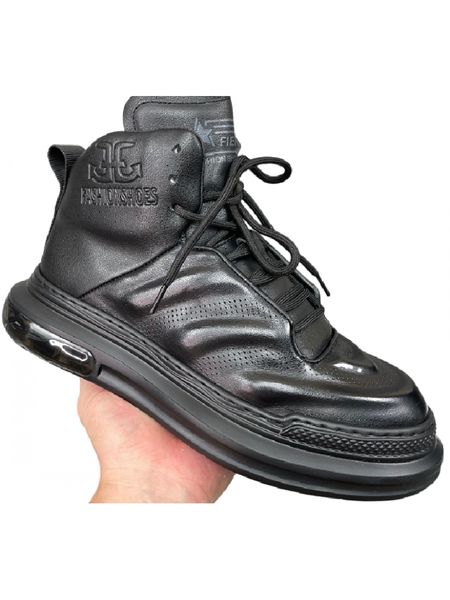 men high work shoes lace up thick platform cowhide genuine leather ankle boots high street casual outside joggers sneakers, Black
men high work shoes lace up thick platform cowhide genuine leather ankle boots high street casual outside joggers sneakers, Black