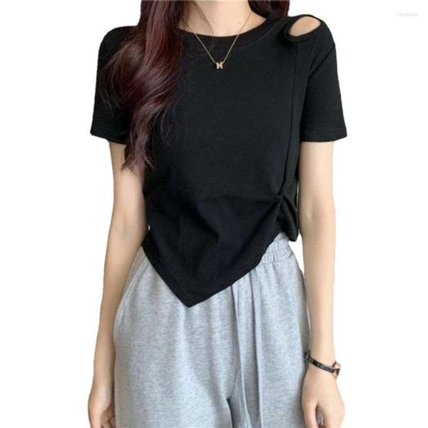 women's t shirts 2023 summer fashion y2k t-shirt woman hollow out crop high waist short sleeve tee shirt women pleated clothes, White
women's t shirts 2023 summer fashion y2k t-shirt woman hollow out crop high waist short sleeve tee shirt women pleated clothes, White