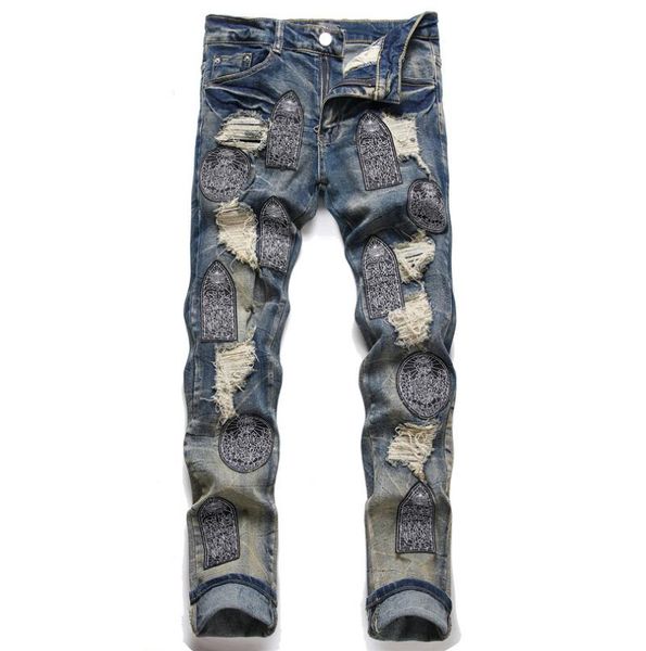 new designer mens jeans hip hop denim jeans straight patchwork jeans fashion clothing plus size gzhbp415, Blue
new designer mens jeans hip hop denim jeans straight patchwork jeans fashion clothing plus size gzhbp415, Blue