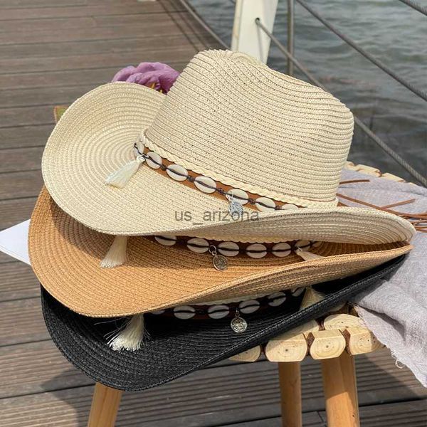 shell fringe cowgirl sun hat summer straw hat ladies men's western cowboy hat ladies fashion braided sunscreen sunshade beachhat l23062, Blue;gray
shell fringe cowgirl sun hat summer straw hat ladies men's western cowboy hat ladies fashion braided sunscreen sunshade beachhat l23062, Blue;gray