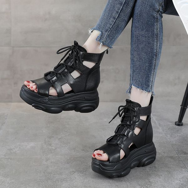 cowhide slope heel thick soled roman shoes leather retro sandals 2023 summer trendy fish mouth high shoes women sandal, Black
cowhide slope heel thick soled roman shoes leather retro sandals 2023 summer trendy fish mouth high shoes women sandal, Black